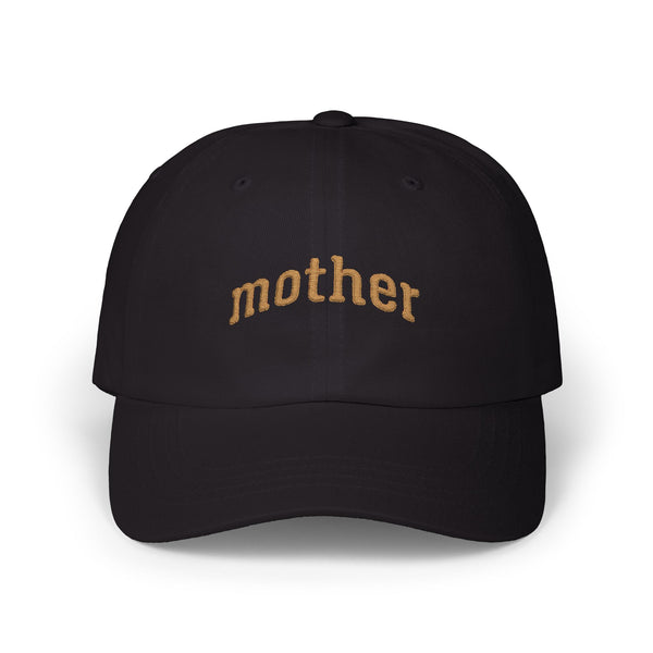 Mother Embroidered Dad Cap — Casual White Baseball Hat for Moms, Mother's Day Gift Hats Printify One size Black