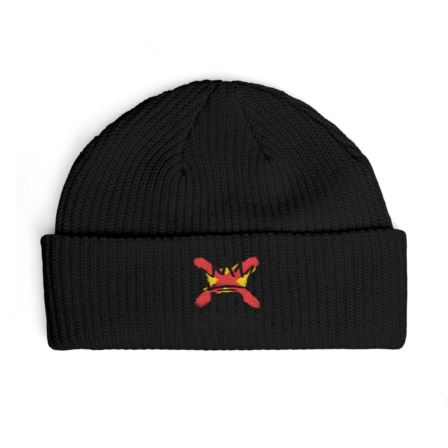 Cuff Beanie — 'No Kings' Streetwear Embroidered Beanie Hats Printify One size Black