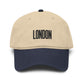 London Embroidered Washed Baseball Cap Hats Printify