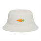 Carrot Emoji Bucket Hat — Cute Vegetable Graphic Summer Hat Hats Printify One size Ecru