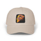 Dad Cap — Embroidered Fiery Lion Patch Baseball Hat Hats Printify One size Stone