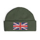 Cuff Beanie — Embroidered Union Jack Knit Hat Hats Printify One size Cypress