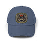 Unisex Distressed Cap Hats Printify Scotland Blue One size