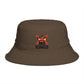No Kings Bucket Hat — Rebellious Crown Graphic Cotton Bucket Hat Hats Printify One size Walnut