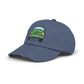Distressed Cap — Retro Green Car Graphic Hat Hats Printify