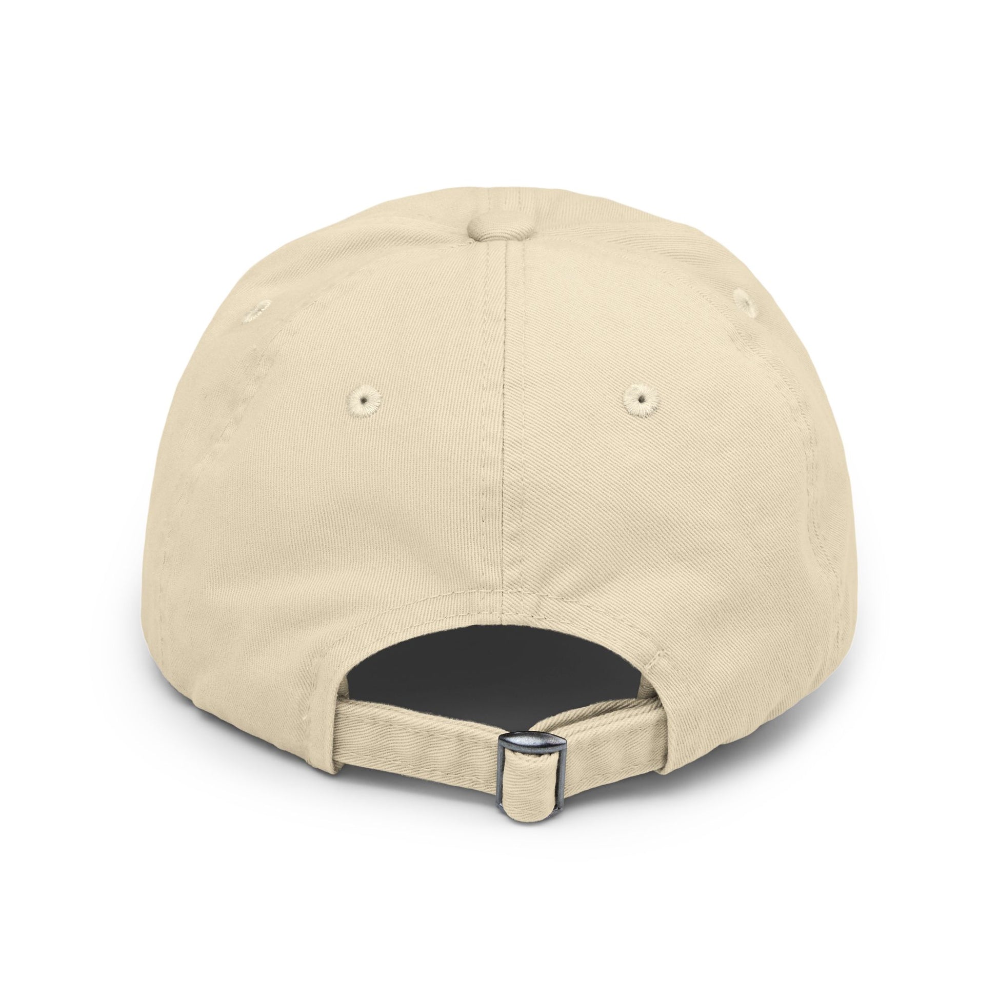 Distressed Mountain Hat — Minimal White Peak Embroidered Cap Hats Printify