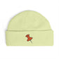 Cuff Beanie with Orange Pushpin Embroidery – Casual Streetwear Knit Hat Hats Printify