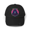 Samurai Skull Distressed Cap — Neon Retro Gamer Hat Hats Printify Black One size