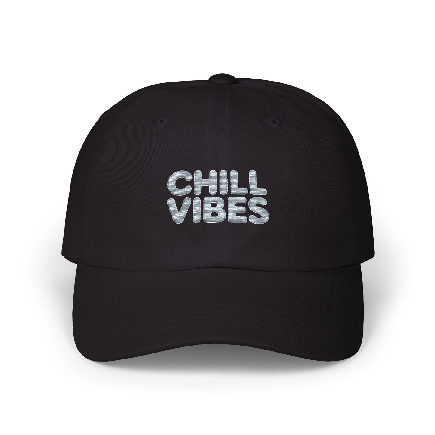 Dad Cap — "Chill Vibes" Embroidered Baseball Hat Hats Printify Black One size