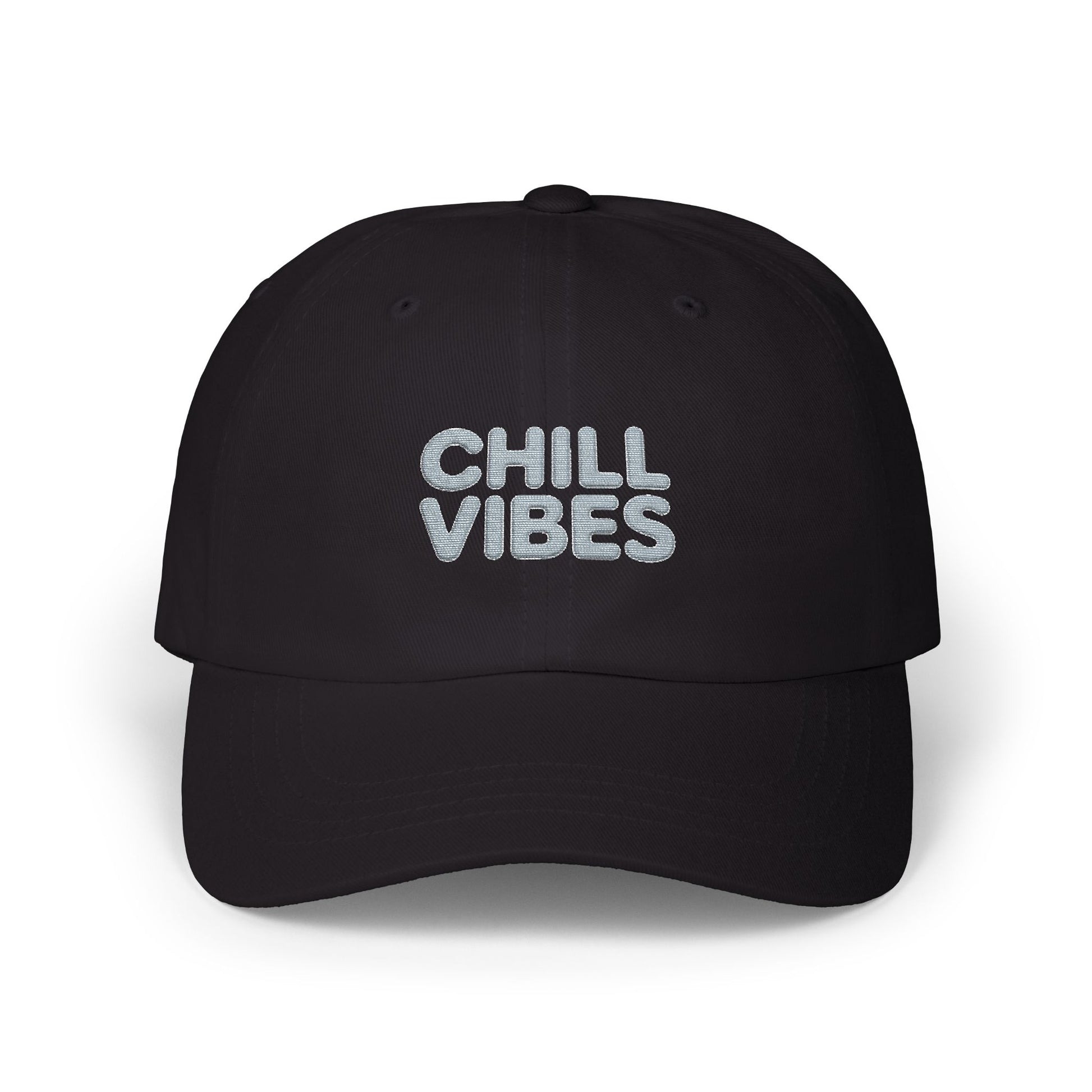 Dad Cap — "Chill Vibes" Embroidered Baseball Hat Hats Printify Black One size
