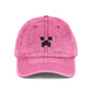 Pixel Creeper Face Vintage Cap | Embroidered Gaming Dad Hat Hats Printify One size Pink