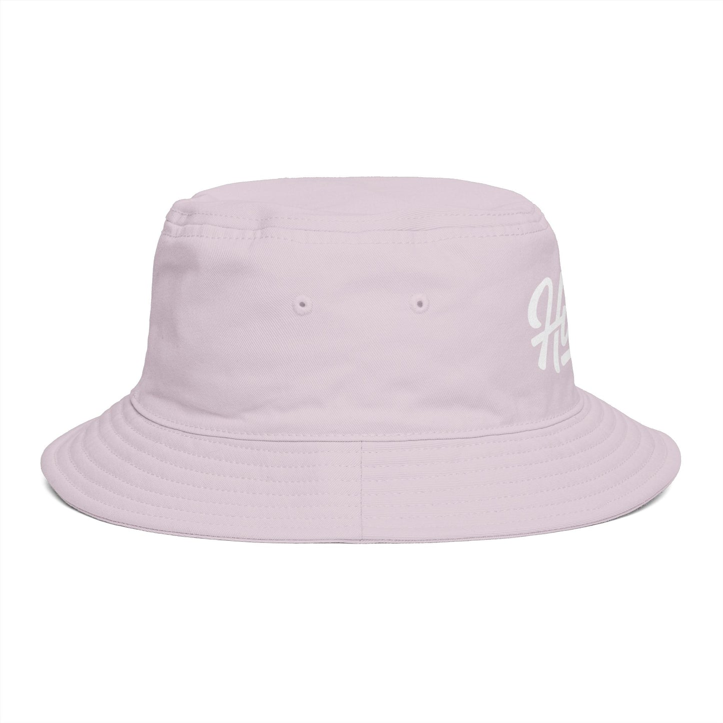 Hustle Embroidered Bucket Hat — Retro Script Streetwear Cap