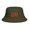 Cola Logo Brown Bucket Hat – Retro Soda-Inspired Summer Hat Hats Printify One size Army