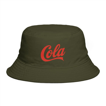 Cola Logo Brown Bucket Hat – Retro Soda-Inspired Summer Hat Hats Printify One size Army
