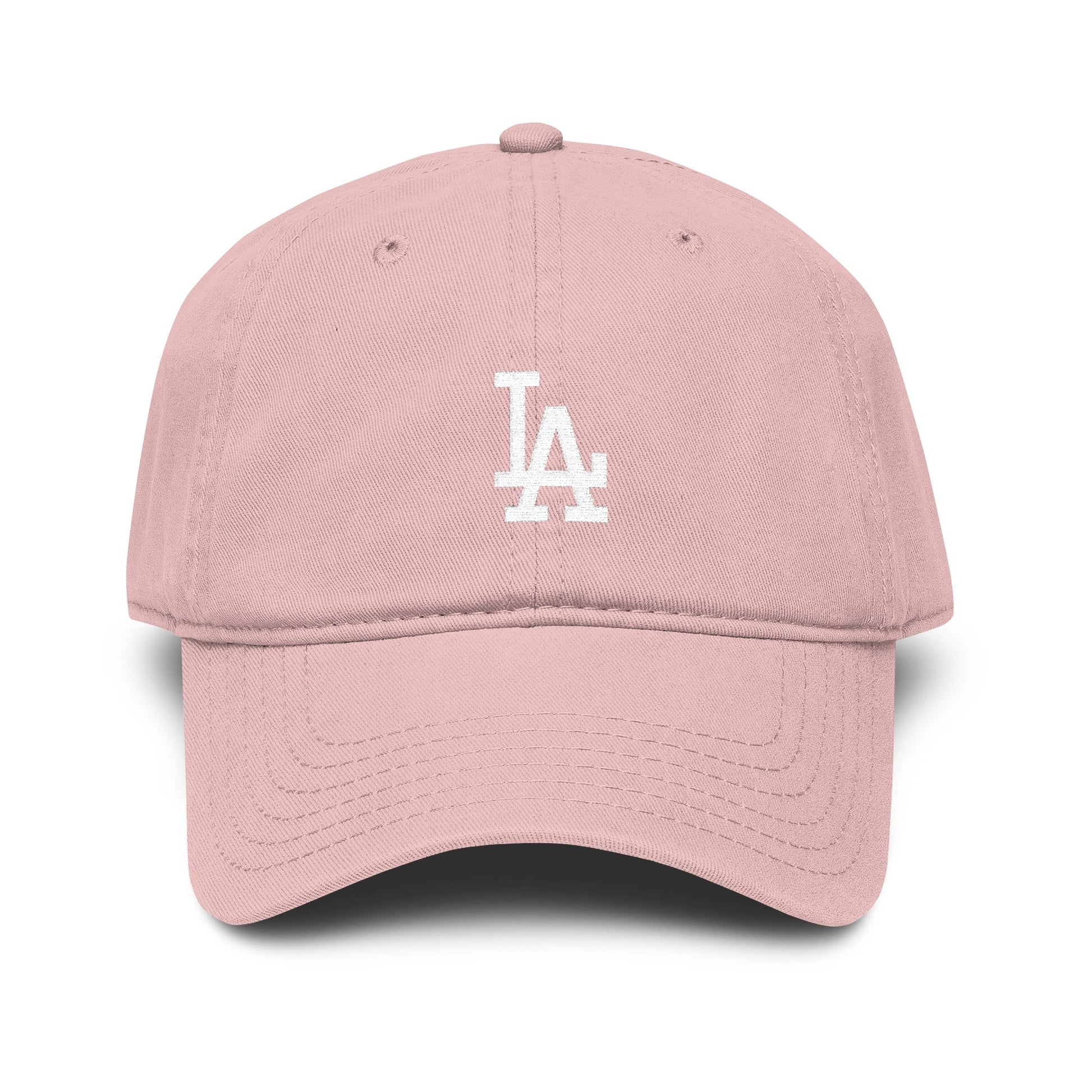 Washed LA Baseball Cap – Vintage Washed Cotton Dad Hat Hats Printify One size Dusty Rose