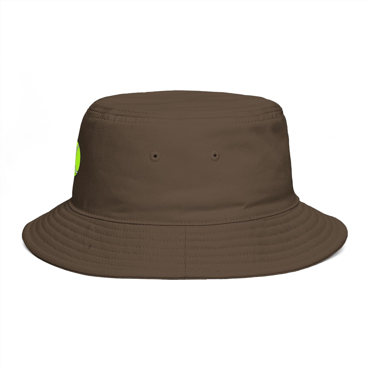 Tennis Ball Brown Bucket Hat — Retro Sport Casual Sun Hat Hats Printify