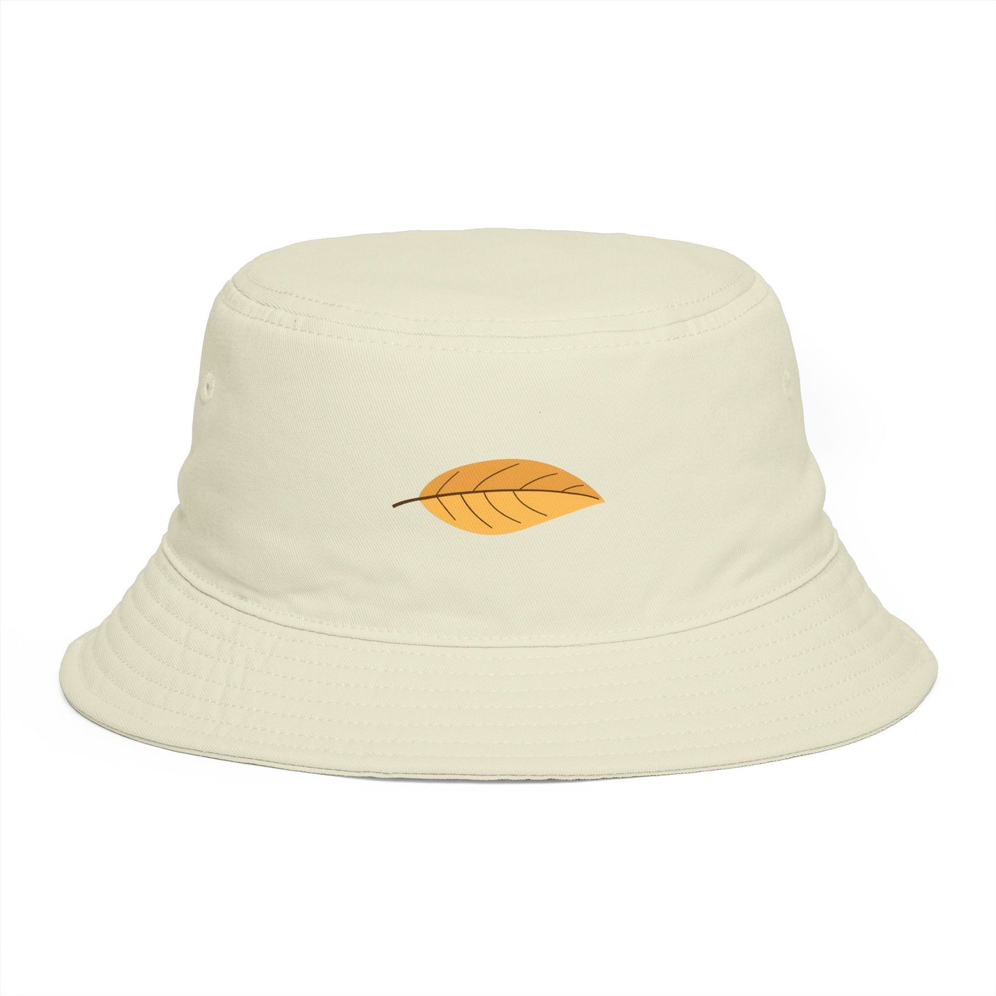 Autumn Leaf Bucket Hat — Brown Fall Outdoor Sun Hat