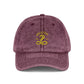 Vintage Embroidered Cap — Retro Snake Logo Dad Hat Hats Printify One size Maroon
