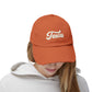Texas Distressed Baseball Cap — Vintage Script Embroidered Hat Hats Printify