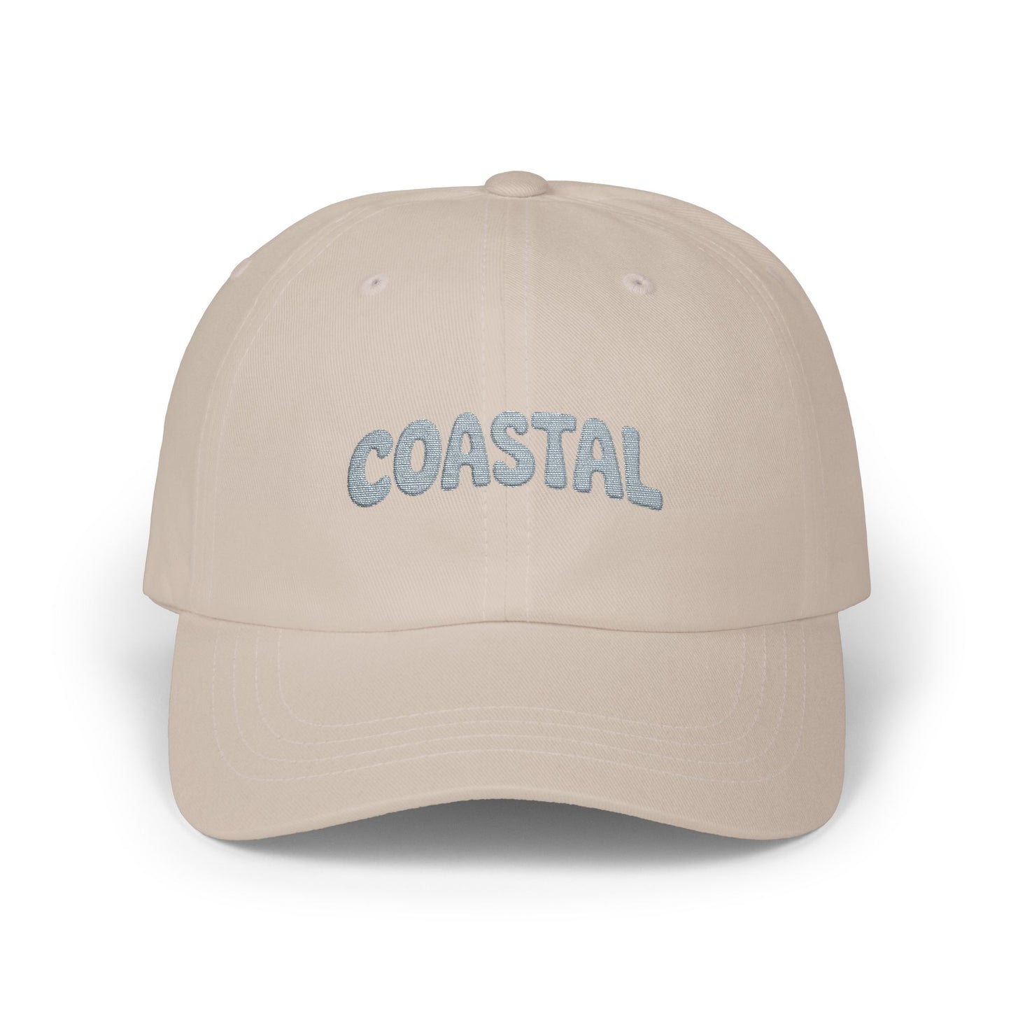 Coastal Dad Cap – Embroidered Beach Vibes Baseball Hat Hats Printify Stone One size