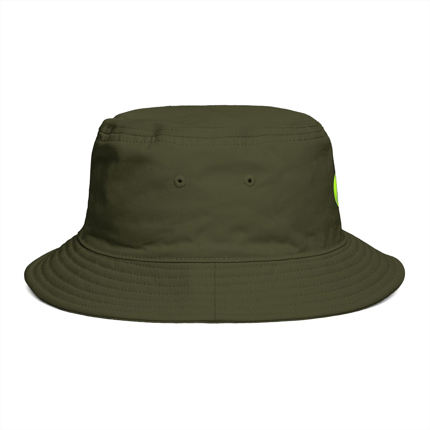 Tennis Ball Brown Bucket Hat — Retro Sport Casual Sun Hat