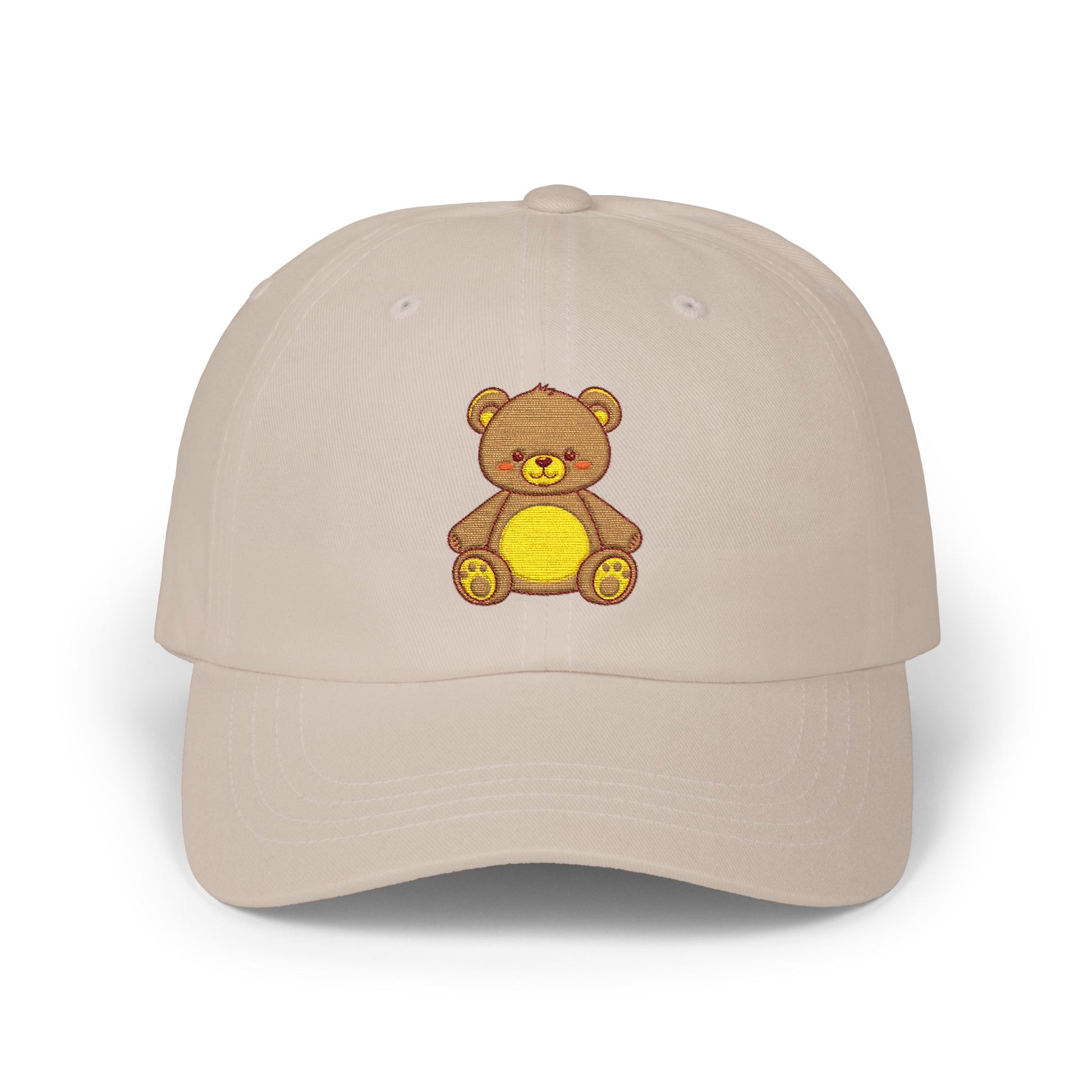 Teddy Bear Dad Cap — Cute Embroidered Plush Bear Baseball Hat Hats Printify Stone One size