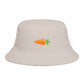 Carrot Emoji Bucket Hat — Cute Vegetable Graphic Summer Hat Hats Printify One size Bone