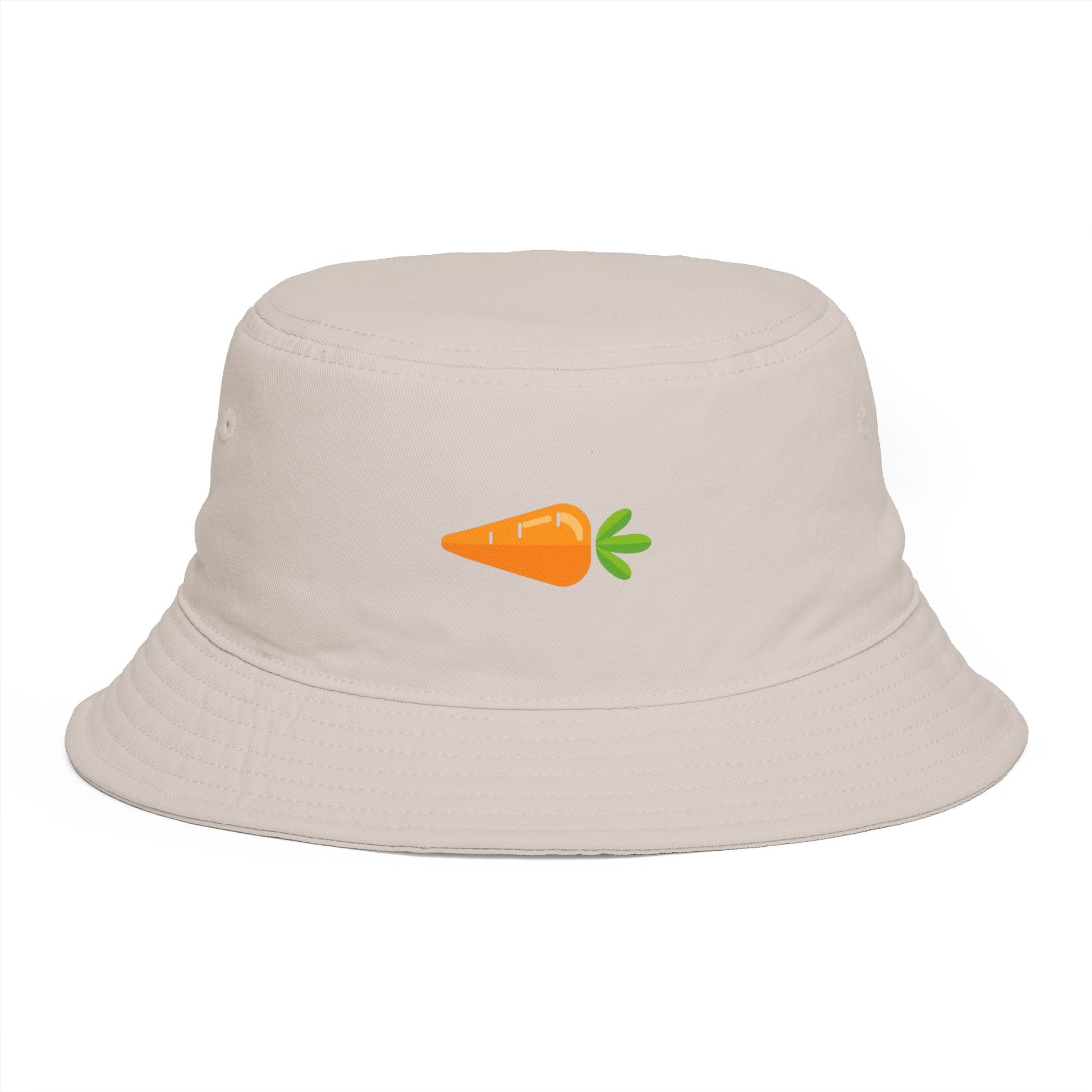 Carrot Emoji Bucket Hat — Cute Vegetable Graphic Summer Hat Hats Printify One size Bone