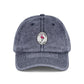 Vintage Embroidered Flamingo Cap — Washed Red Baseball Hat Hats Printify One size Navy