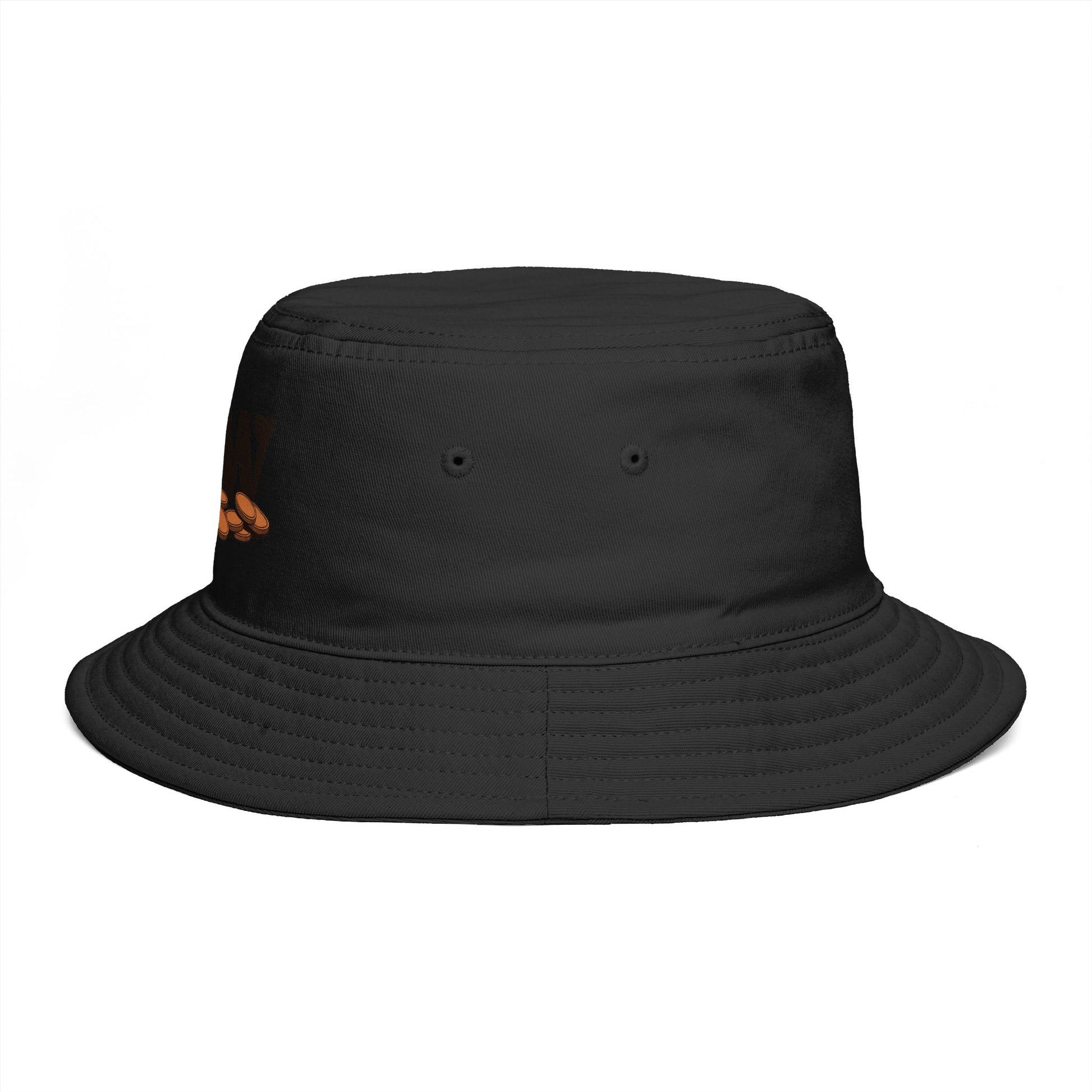 Bucket Hat — 'Jew' Logo with Bagels Embroidery | Retro Jewish Food Pride Cap Hats Printify