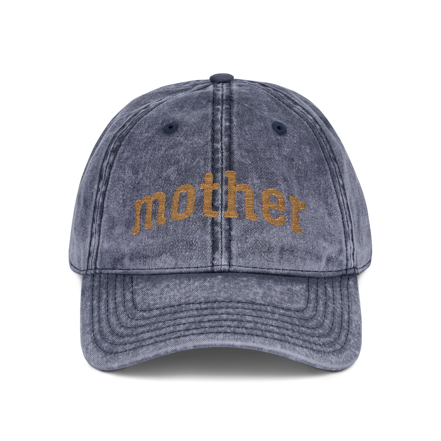 Embroidered 'mother' Vintage Cap – Distressed Red Mom Baseball Hat, Mother's Day Gift