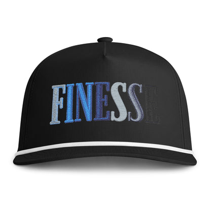 Finesse Rope Cap Hats Printify Black Adjustable