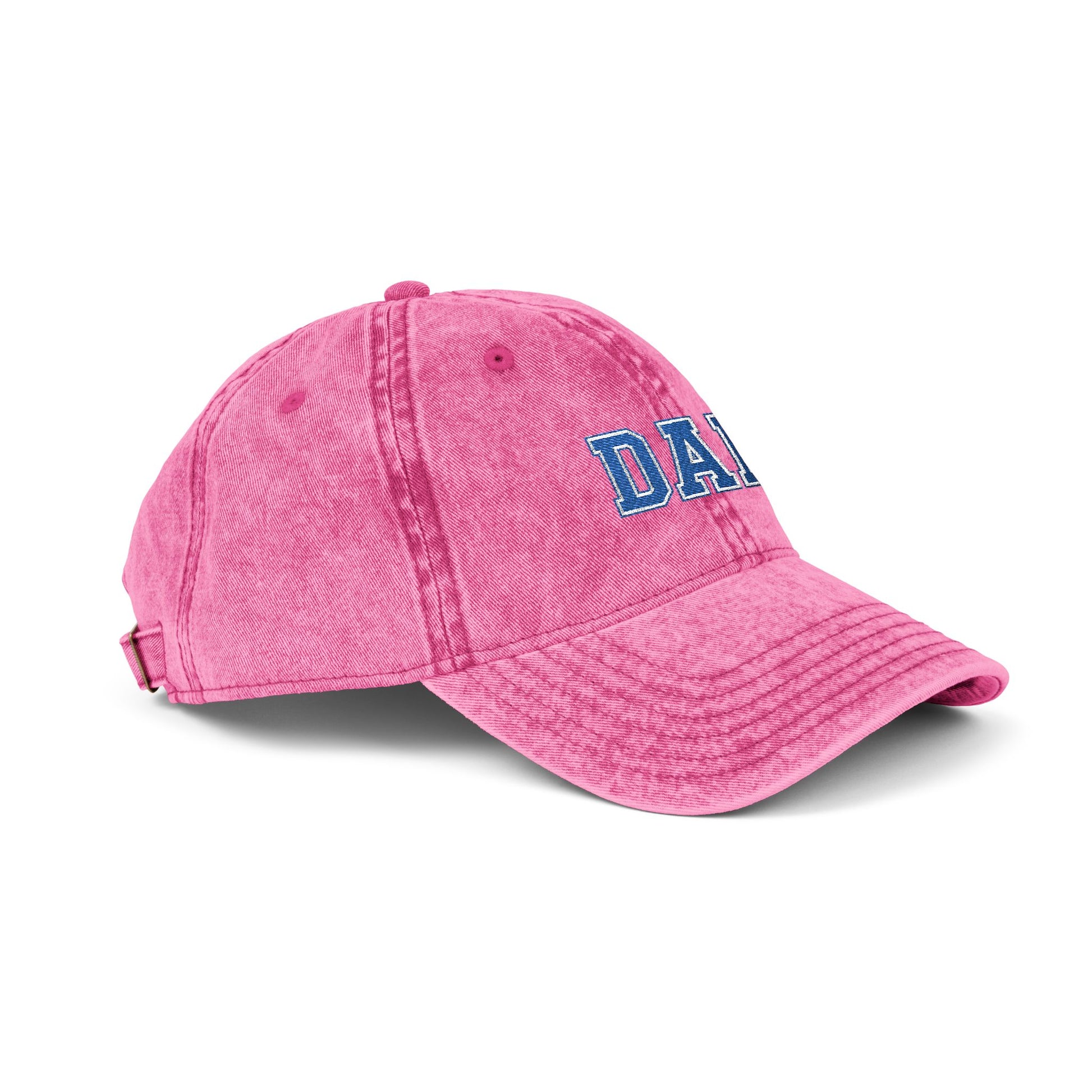 Dad Embroidered Vintage Cap — Washed Red Baseball Hat for Father’s Day Hats Printify