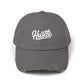Hustle Distressed Cap Hats Printify Nickel One size