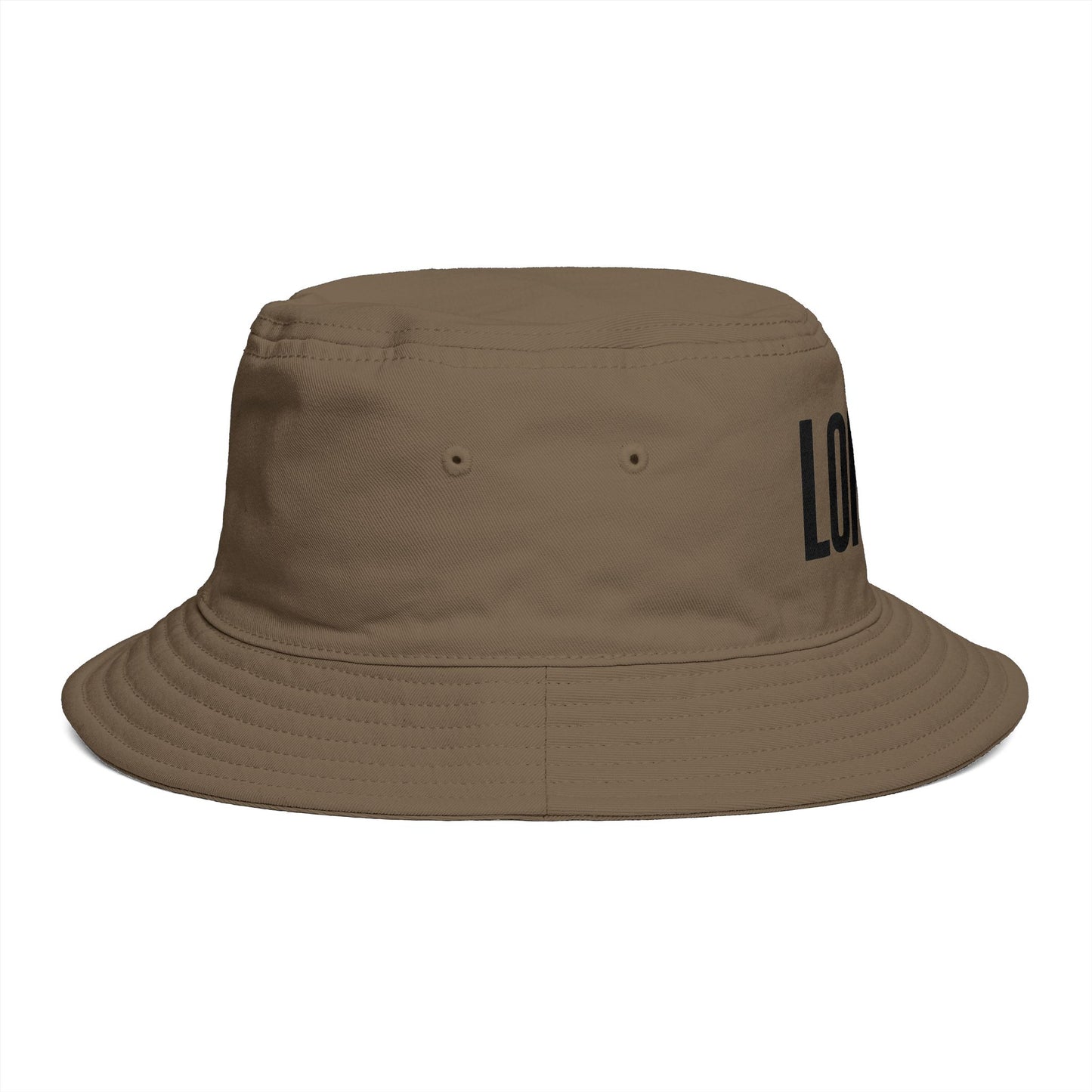 London Embroidered Bucket Hat — Minimal City Travel Sun Hat