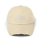 Texas Distressed Baseball Cap — Vintage Script Embroidered Hat Hats Printify Stone One size