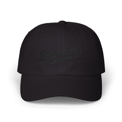 Brothers Dad Cap – Vintage Script Embroidered Baseball Hat Hats Printify Black One size