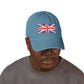 Union Jack Embroidered Denim Hat — British Flag Baseball Cap Hats Printify