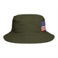 American Flag Bucket Hat — Patriotic USA Embroidered Sun Hat