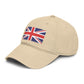 Washed Cotton Baseball Cap with Distressed Union Jack Patch Hats Printify