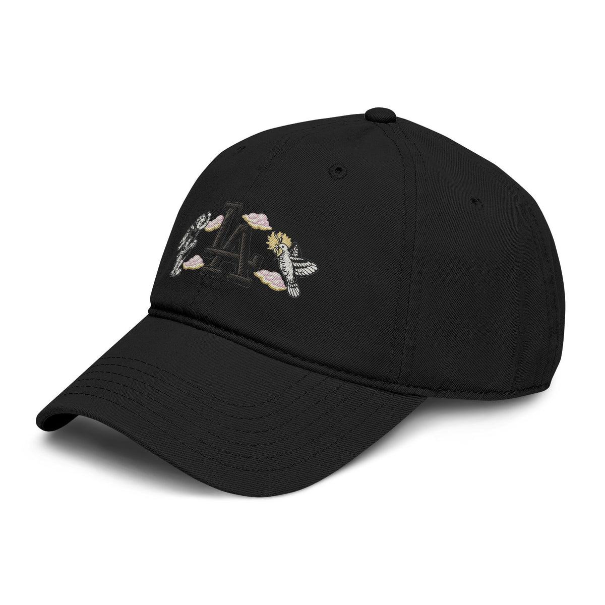 Washed Baseball Cap with LA Embroidered Astronauts Hats Printify