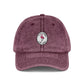 Vintage Embroidered Flamingo Cap — Washed Red Baseball Hat Hats Printify One size Maroon