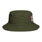 Chill Vibes Bucket Hat — Retro Pink Text Cotton Sun Hat