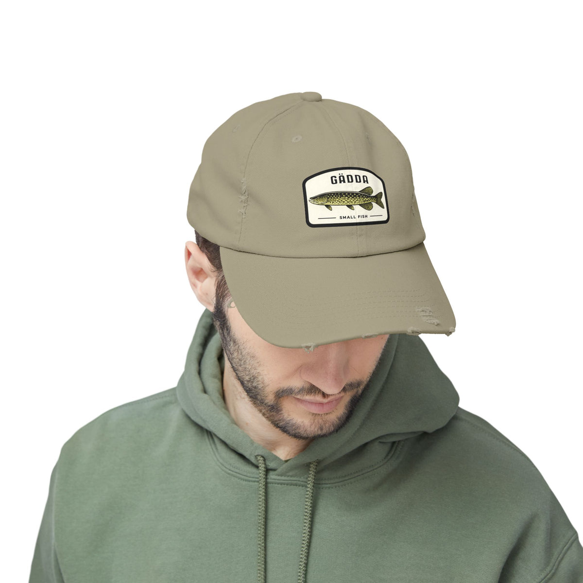 Fishing Hat – 'Gädda' Pike Patch Distressed Cap
