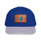 Leather Patch Baseball Cap — Retro Grenade Patch Hat Hats Printify One size Grey / Royal / Light Brown patch Rectangle