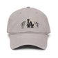 Washed Baseball Cap with LA Embroidered Astronauts Hats Printify One size Gray