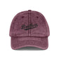 Vintage Embroidered 'Brothers' Cap — Washed Retro Baseball Hat Hats Printify One size Maroon
