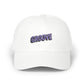 Groove Embroidered Dad Cap – Retro Purple 90s Vibe Adjustable Hat Hats Printify White One size