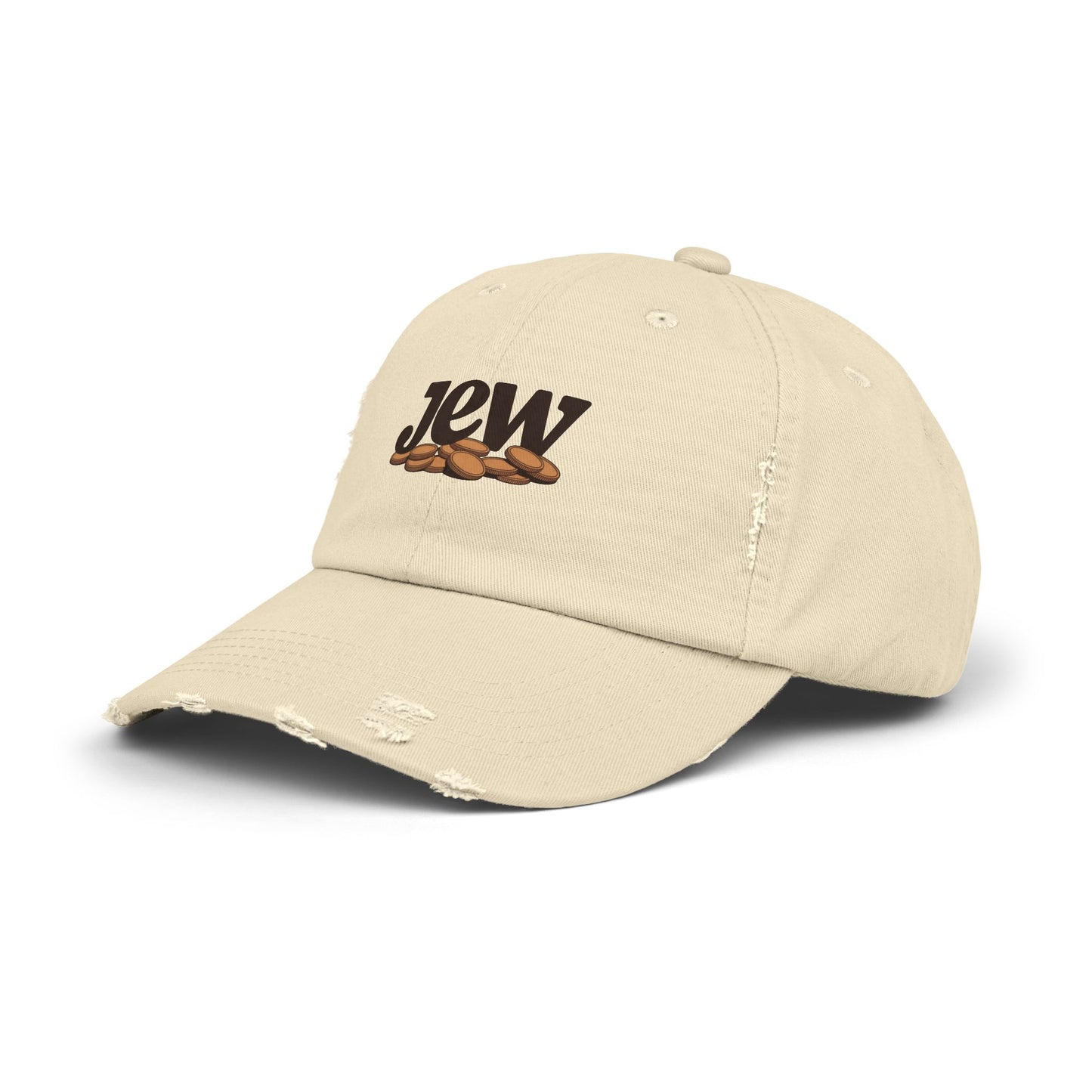 Distressed Coffee Bean Cap — Java Logo Dad Hat Hats Printify