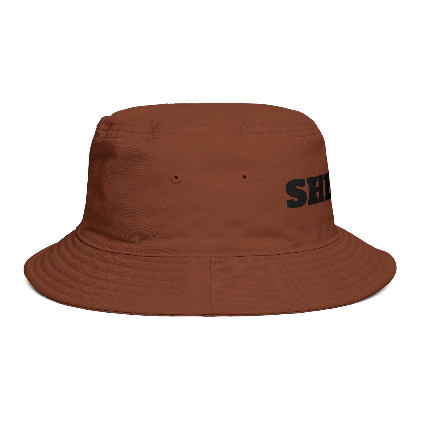 Shriff Bucket Hat — Retro Western Brown Cotton Sun Hat Hats Printify